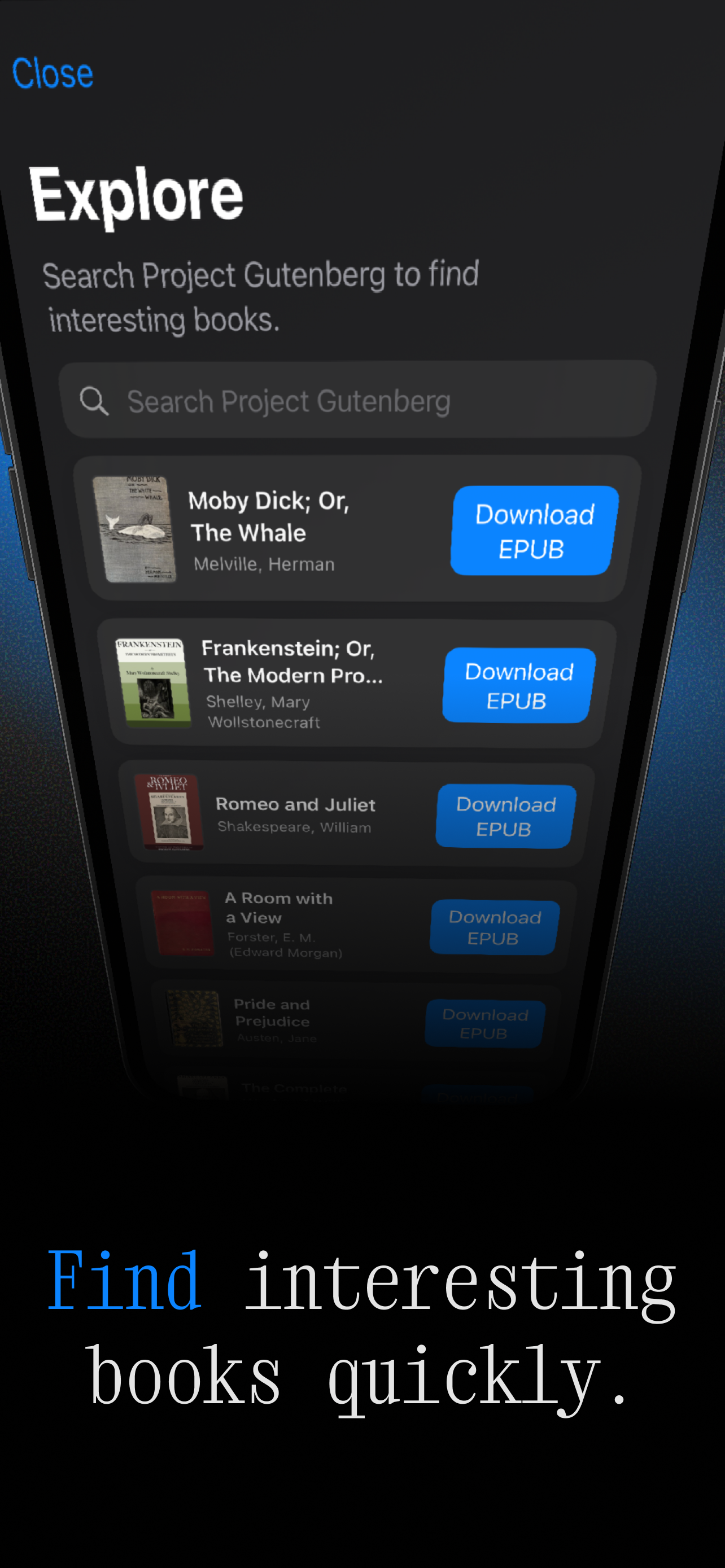 Find interesting books quickly