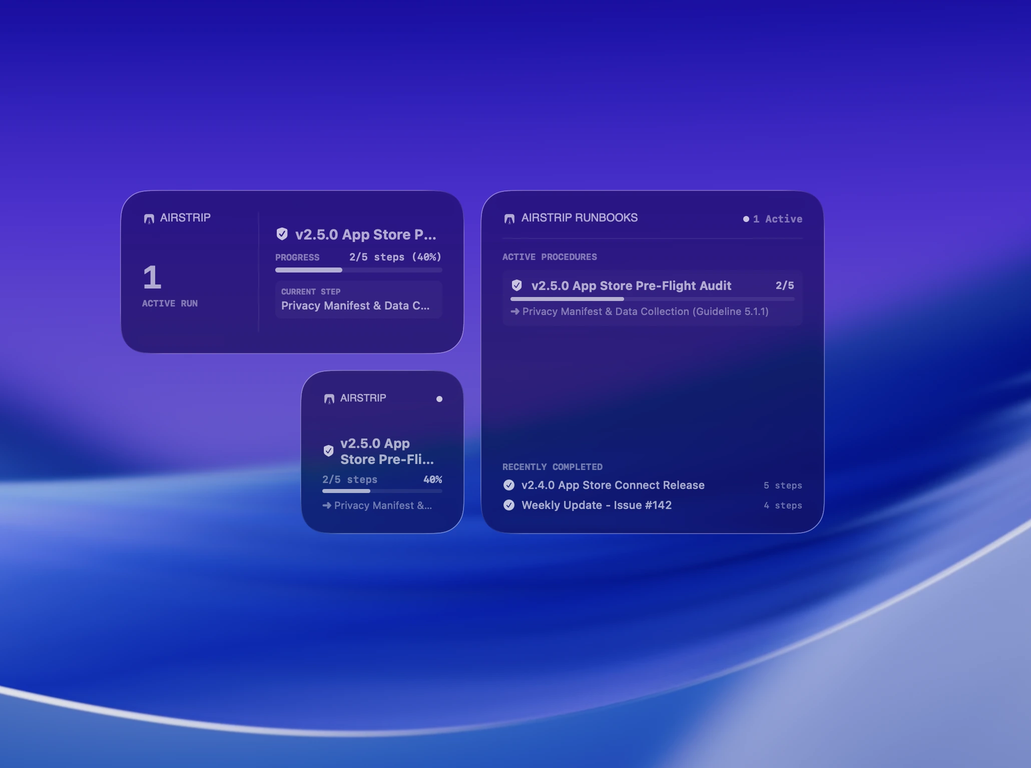 Airstrip macOS Widgets and MenuBar Integration