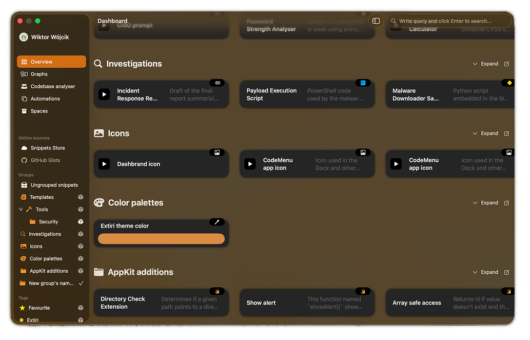 CodeMenu Main Dashboard Window