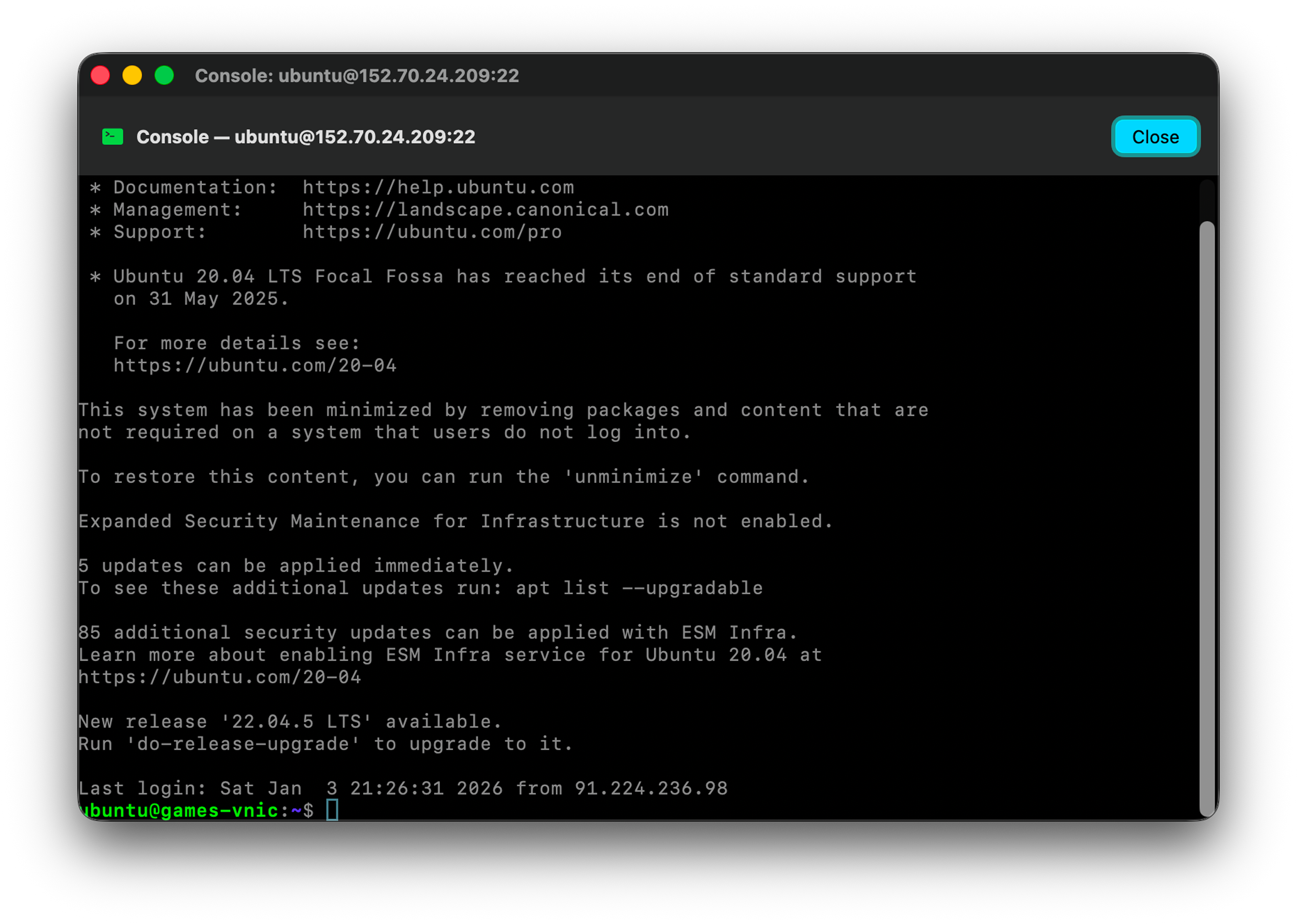 SSH Console inside Resso